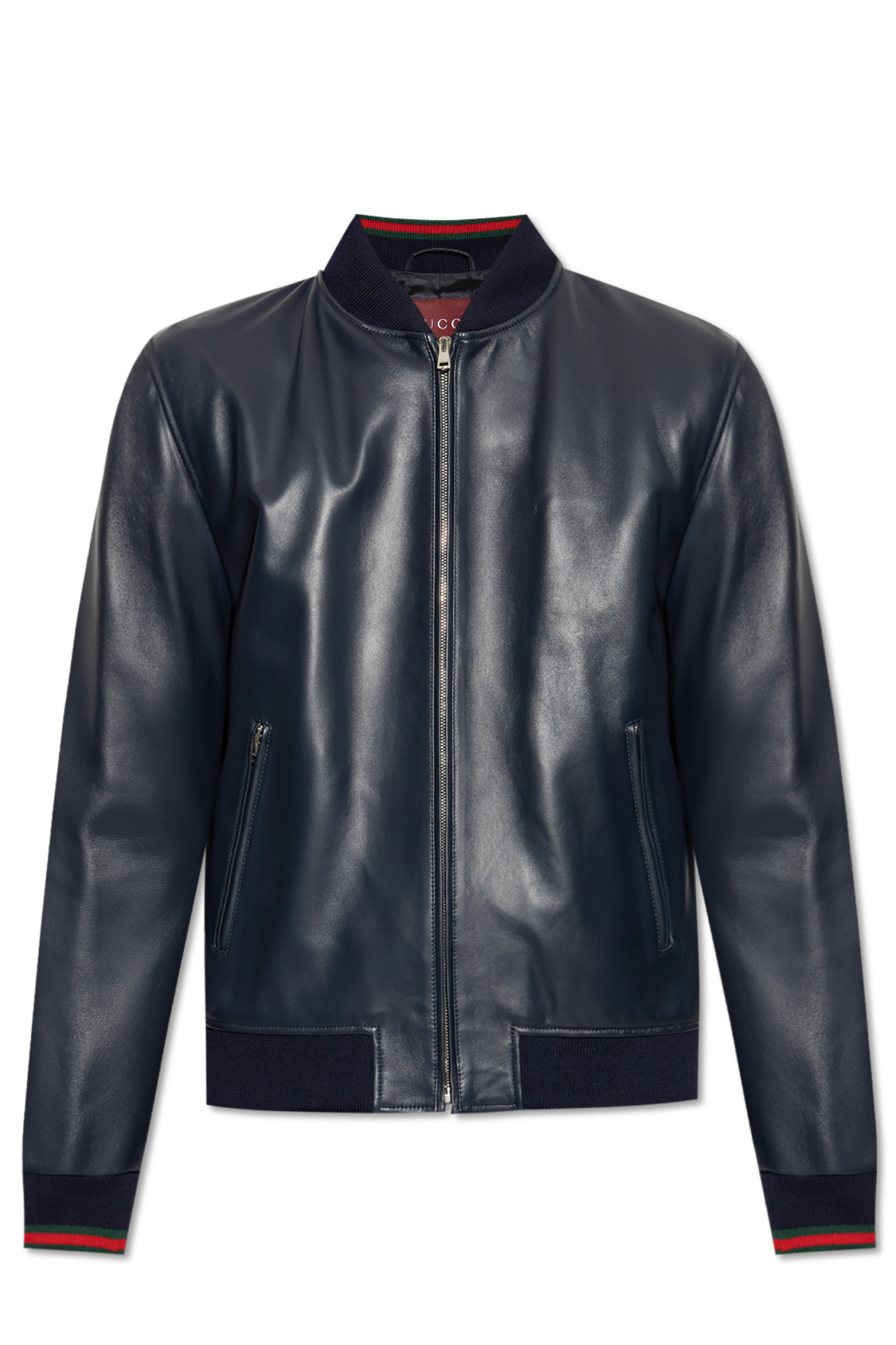 ジャケット・アウター GUCCI LEATHER BOMBER JACKET GG leather bomber jacket in black | GUCCI® CA